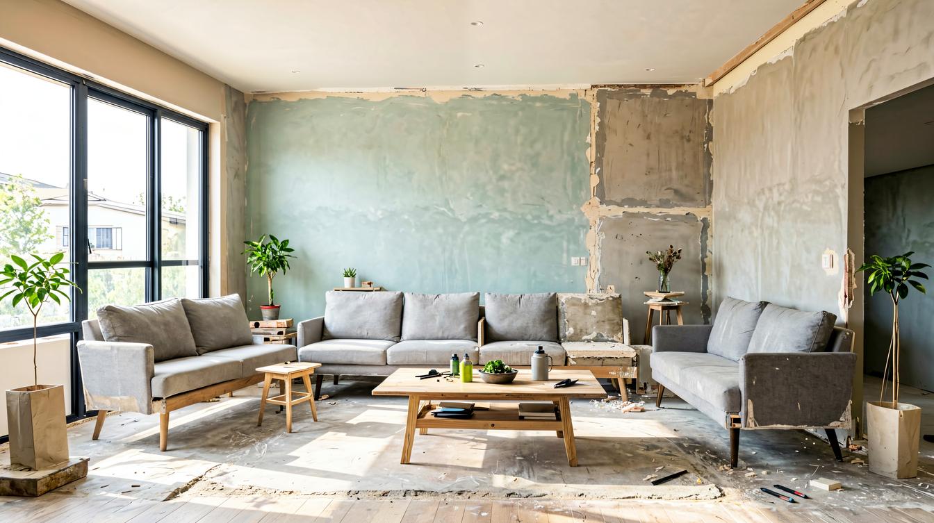Home renovation vs repair comparison showing structural assessment