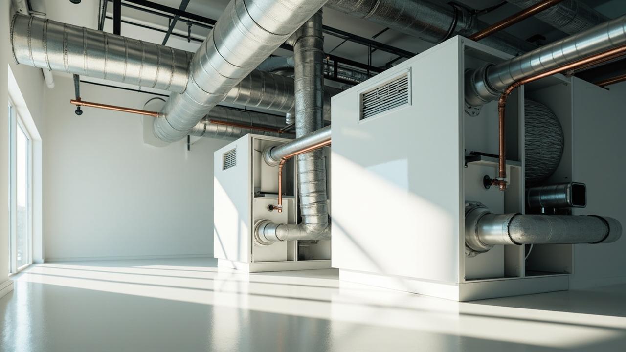 Technician cleaning HVAC condenser coils during seasonal maintenance