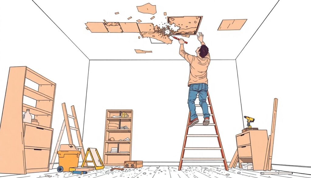 Cara Bongkar Plafon Asbes Dengan Aman