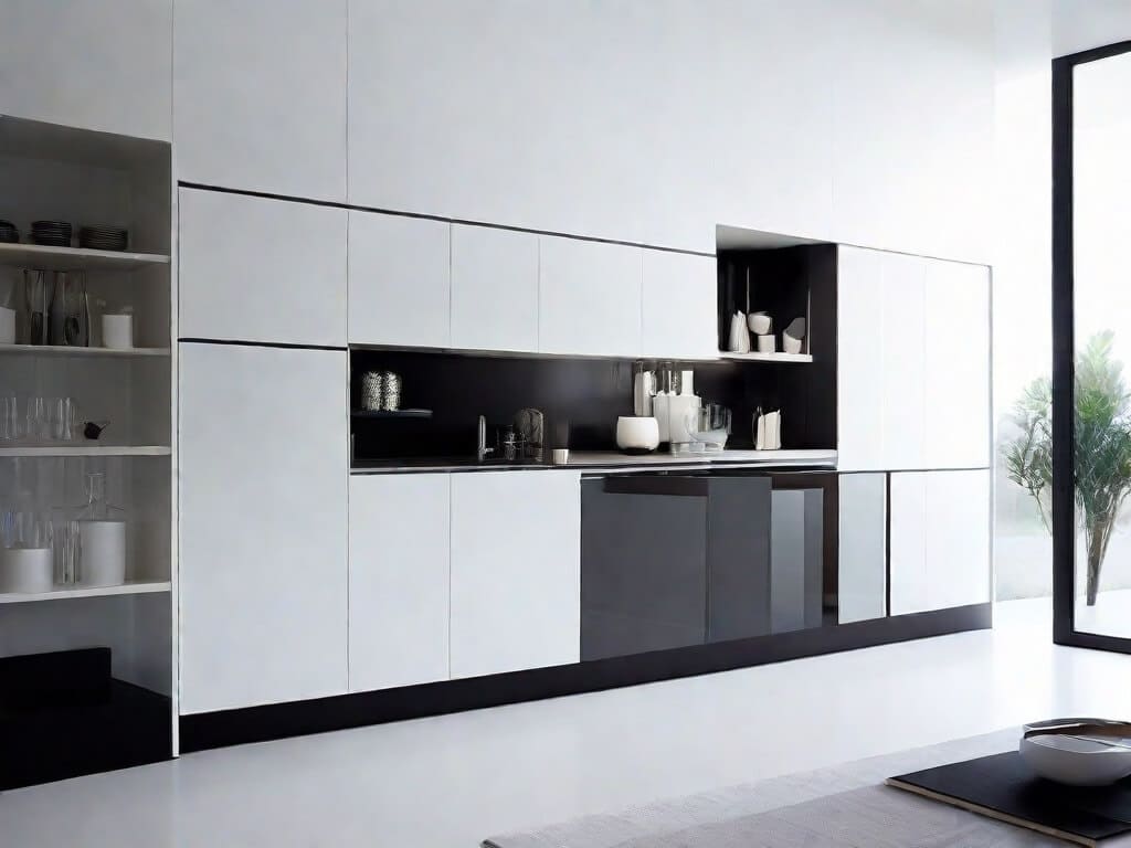 Desain Dapur Minimalis dengan Pintu Kaca