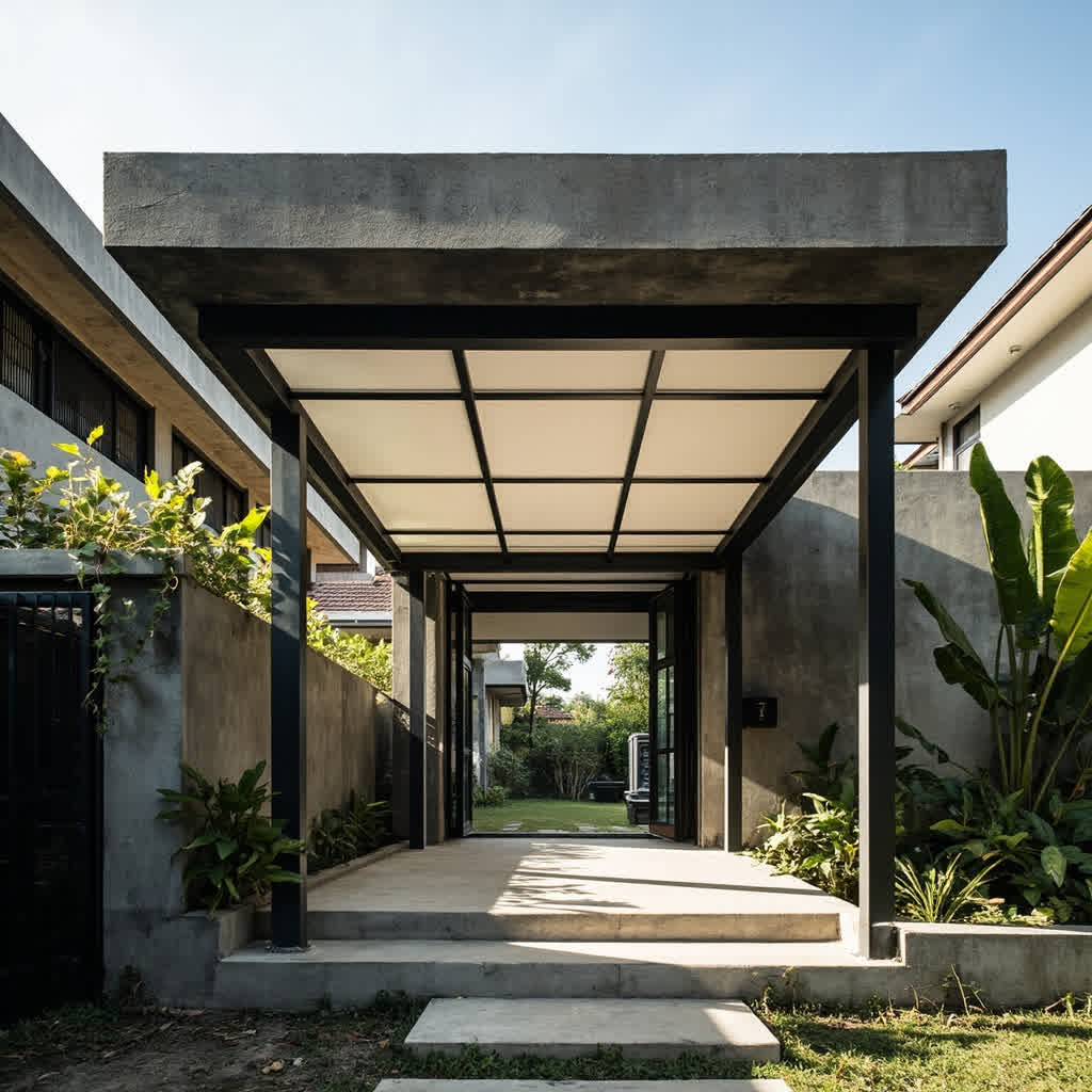 kanopi baja ringan untuk atap rumah