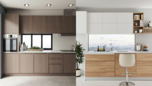 kitchen set aluminium vs PVC