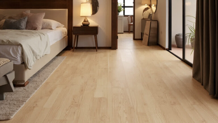 Lantai vinyl SPC untuk kamar tidur Jakarta